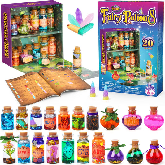 Most of DIY Creative Gift for Kids - Retro Fairy Crystal Potion Kits Craft Toy for Boys & Girls Age 6 7 8 9 10