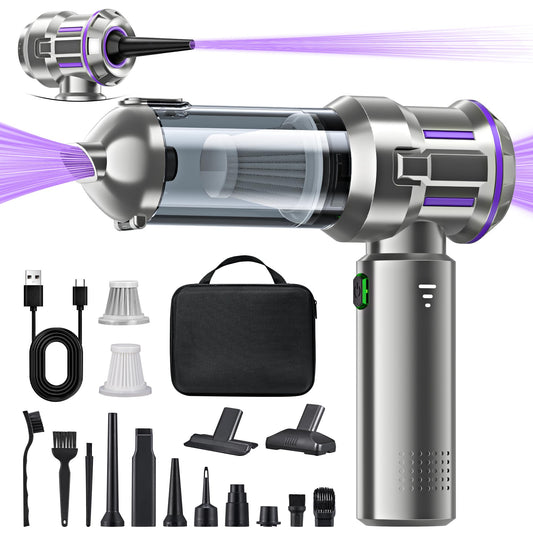 RABIGALA Cordless Handheld Vacuum Cleaner 4-in-1, 25000PA, Car Vacuum Cleaner, Electric Air Blower 220000 RPM 3-Speed Blower for Computer, Kitchen, Sofa, Office