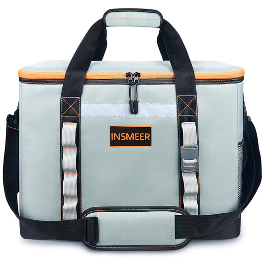 INSMEER 48L Cooler Bag Large Foldable, 65 Can Cooler Bag Thermal Bag Insulated Bag for Drinks, XXL Waterproof Heat Resistant Shopping Bag for Excursions, Picnics, Camping, Hiking, Beach