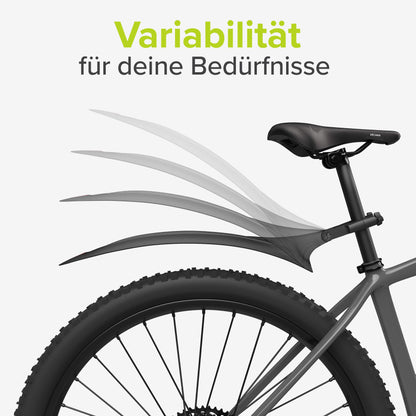 VELMIA Bike Mudguard Set [24-29 inches] with Bike Saddle Rain Cover - Universal Bike Mudguard, Mountain Bike, MTB Clip-On Mudguard for protection against splashing water & dirt.
