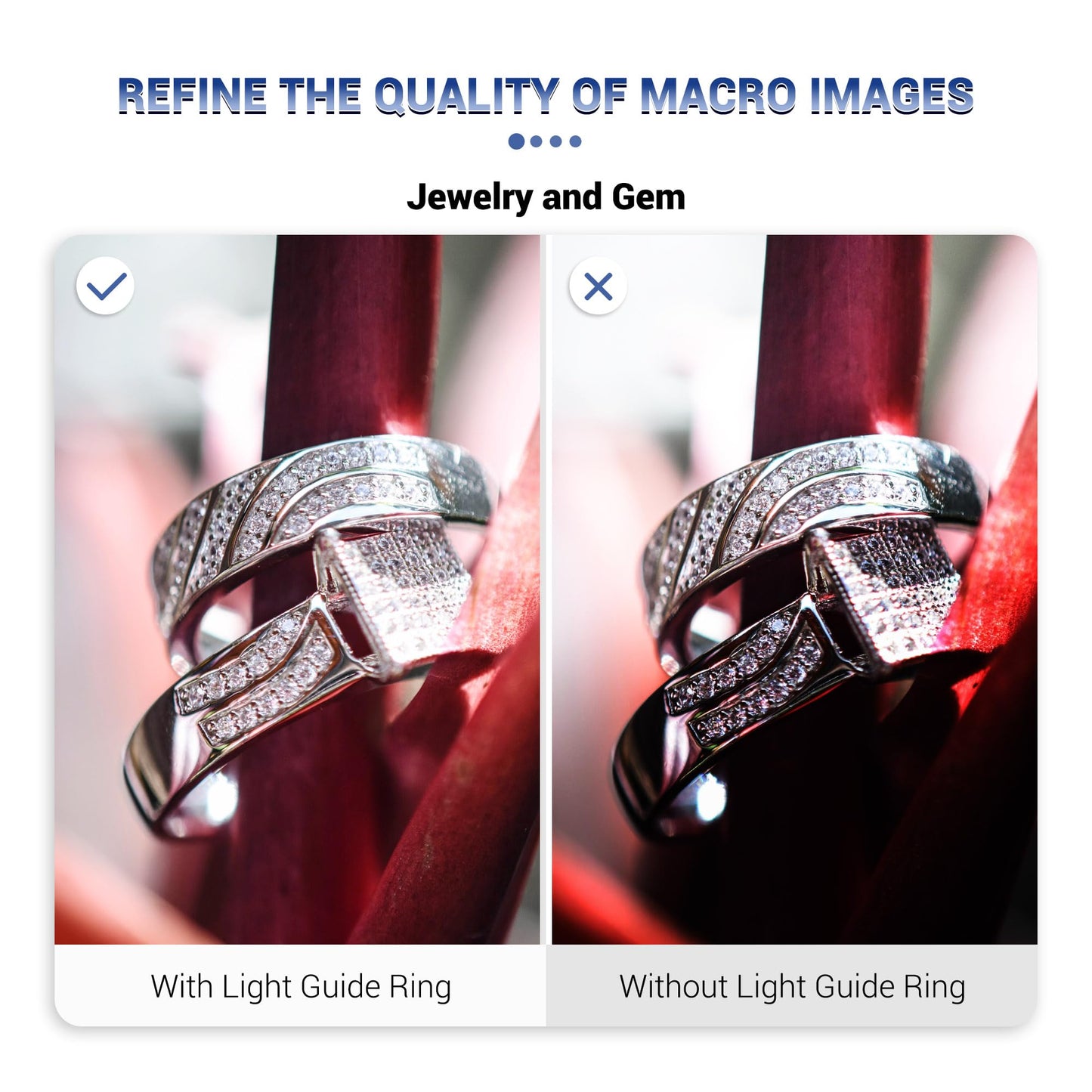 JJC Macro LED Light Guide Ring for Olympus Tough TG-7 TG-6 TG-5 TG-4 TG-3 TG-2 TG-1 TG7 TG6 TG5 cameras, TG series camera dedicated LED light guide attachment ring lighting macro photography accessory