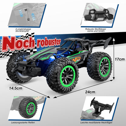 Perbabe Remote Control Car, 2.4GHz 20+KM/H Rc Car 2WD All Terrain Off-Road RC Car With Rechargeable Battery RC Truck for 3 4 5 6 7 8 9 10 Years Old Kids Terrain Play Toy Gift.