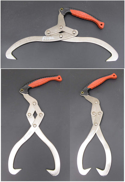 300 mm Log Carrier, Log Tongs, Log Lifting Hook, Timber's Tongs for Lifting Logs, Total Length 17.6 Inches