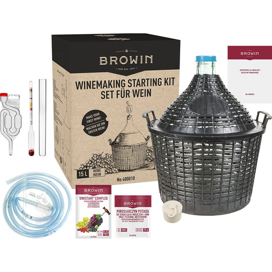 Brown wine balloon, glass, standard, 15 L, 400010