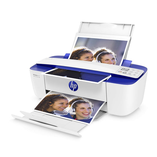 HP DeskJet 3760 Multifunction printer with 4 months free printing with HP Instant Ink included. Print, Scan, Copy, Wi-Fi, AirPrint, A4, Dark Blue.