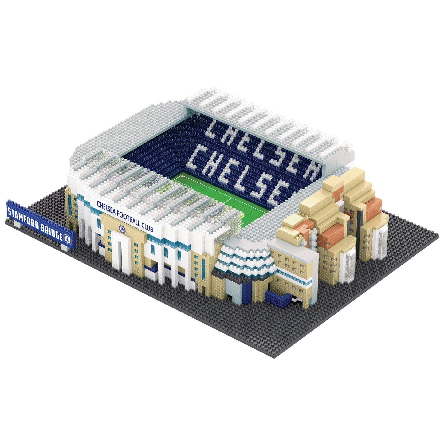 FOCO Officially Licensed Chelsea FC Stamford Bridge BRXLZ 3D Football Stadium Construction Set.