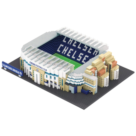 FOCO Officially Licensed Chelsea FC Stamford Bridge BRXLZ 3D Football Stadium Construction Set.