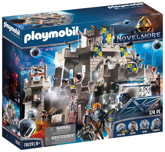 PLAYMOBIL Novelmore 70220 Large Castle of Novelmore, with intricate castle gate, integrated catapult, ballista, elevator, and stone dropping feature. For ages 8 and up.