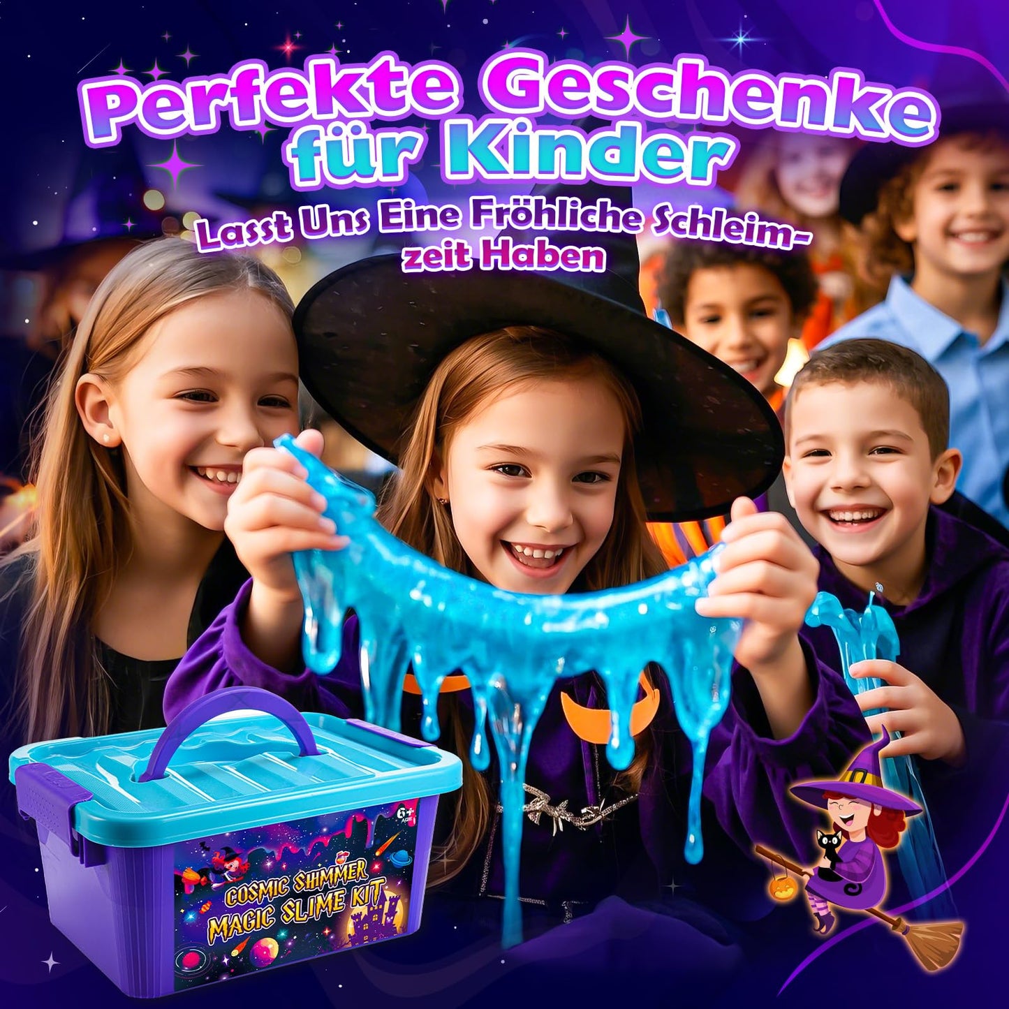 iKidiki slime kit for kids, ages 6-12. Perfect gift for girls and boys. DIY slime making set is a great birthday present idea. Toy suitable for children 6-12 years old.