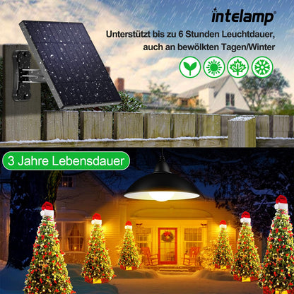 INTELAMP Solar Pendant Light, Outdoor Hanging Solar Lights with Remote Control, Waterproof Hanging Lamps for Garden Patio Balcony Gazebo IP65
