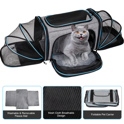 BERTASCHE Transport bag for cats Small dogs Foldable Cat carrier Transport box for plane Car Travel