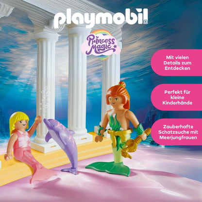 PLAYMOBIL | Promo Pack | Mermaid Treasure with Dolphins | Toy for ages 4+ | Gift for kids | Magical underwater adventure with figures | 71861