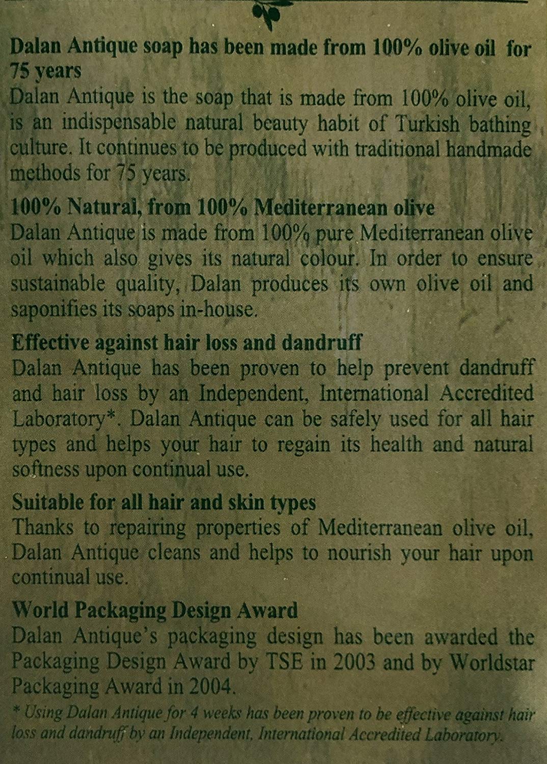 Naturally 100% Pure Olive Oil Soap Dalan Turkish Bath Handmade Turkey X 10 Bars