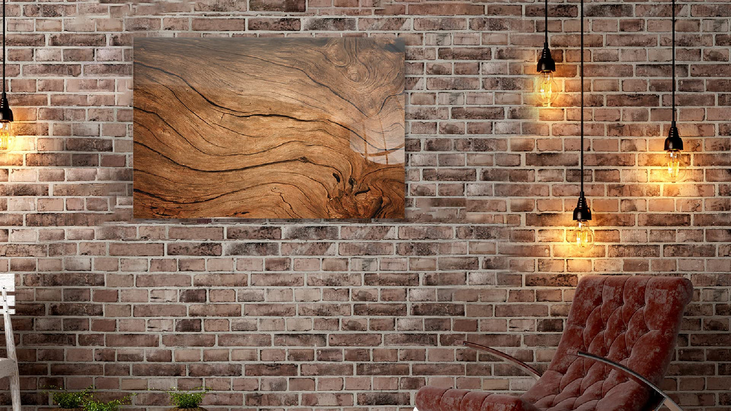 ALLboards glass magnetic board OLD WOOD CRACKED WOOD 90x60cm glass memo board glass board with design magnetic wall for writing magnetic board wall decoration wall art