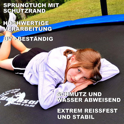 Baunsal® Trampoline jumping mat with safety edge Ø 427 cm with 88 eyelets for spring length 145 mm replacement parts jump mat, replacement mat, safety net, mat for garden trampoline