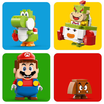LEGO Super Mario Adventure with interactive Mario includes Junior Clown Car, Yoshi toy, Nintendo gift for boys, girls, and gamers aged 6+ 71439