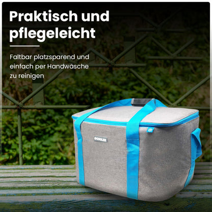 ToCi Cooler Bag 36 Liter Insulated Bag Thermal Bag Picnic Bag for Picnics Camping Holiday Hiking BBQ | Gray