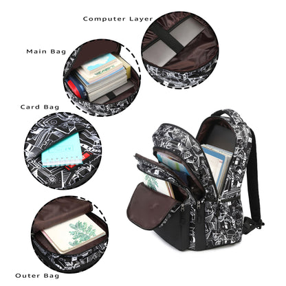 Asge school backpack for boys teenagers, made of nylon. Large school bags for girls, kids backpacks with prints for 8-16 years old. Waterproof school bags for boys.