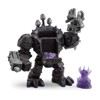 SCHLEICH 42557 Shadow Master Robot with Mini Creature, for children ages 7-12, ELDRADOR Creatures - playset & 70153 Granite Wolf, for children ages 7-12, ELDRADOR Creatures - figurine