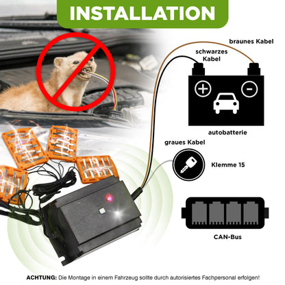 ISOTRONIC 3in1 Mole Repellent Flash | with high voltage, flash function, high-frequency ultrasound | Mole-Free Car vehicle connection car battery | Mole Shock Mole Scarecrow Mole-Free Mole Protection
