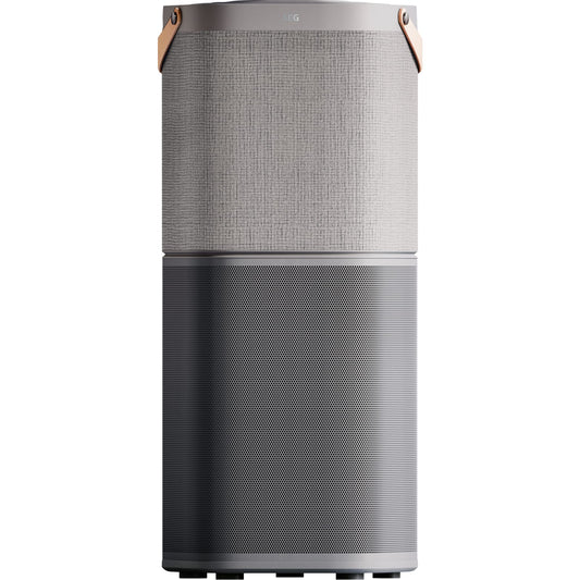 AEG AX91-604GY Air Purifier / eliminates 99.9% of airborne bacteria / only 17 dB(A) / Auto mode / air quality indicator / powerful filters / app control / up to 129 m² / light gray