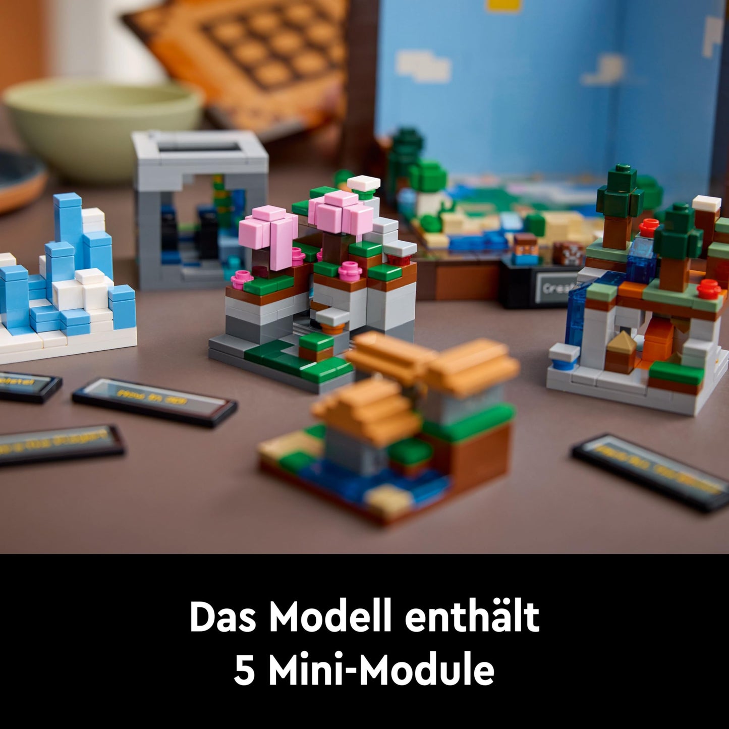 LEGO Minecraft The Crafting Box - Adult building toy - Display model with 8 figures including Steve, Alex, and Mobs - DIY decor for the living room - Minecraft gift for adults - 21265