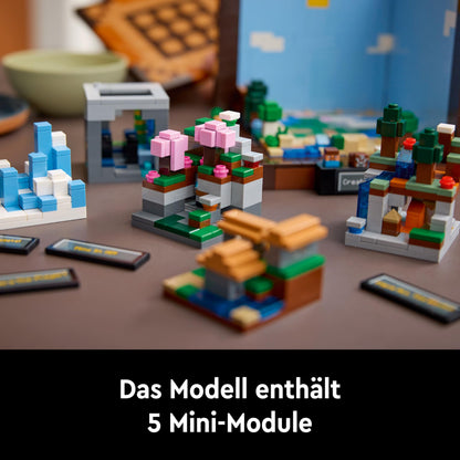 LEGO Minecraft The Crafting Box - Adult building toy - Display model with 8 figures including Steve, Alex, and Mobs - DIY decor for the living room - Minecraft gift for adults - 21265