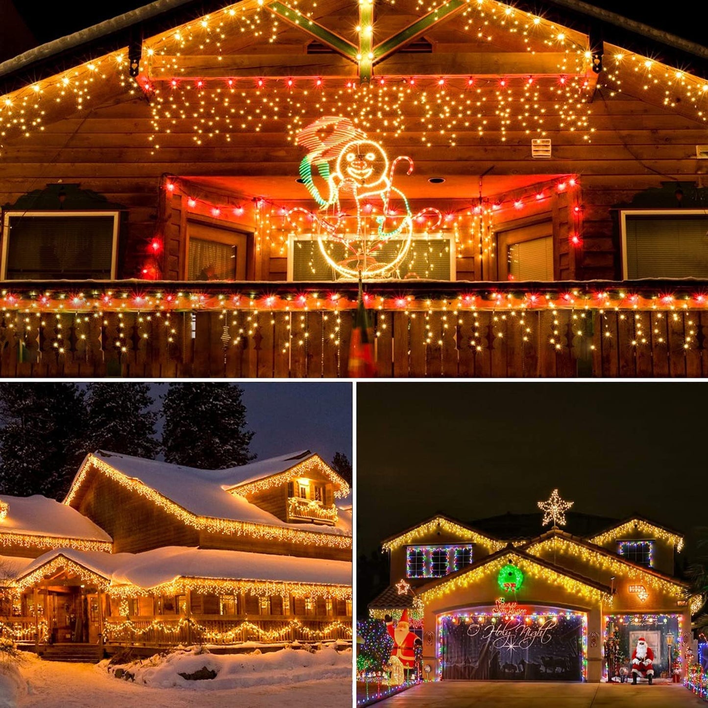 Ice rain fairy lights outdoor 10m 400LEDs light curtain fairy lights with timer + 8 modes + memory function + battery operated, icicle fairy lights decoration for Christmas, wedding, Halloween, warm white