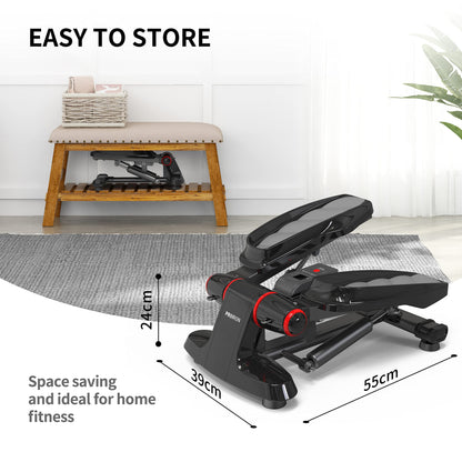 PROIRON Swing Stepper for Home - 120kg with Display for Leg and Butt Training, Mini Twister Cardio - Wear-free Hydraulic Cylinders - Noiseless