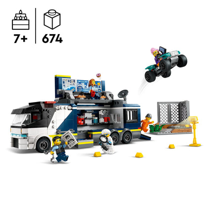 LEGO City Police Truck with Lab, Police Set with Quad and Truck Toy for Kids & City Rescue Helicopter, Helicopter Toy for Kids