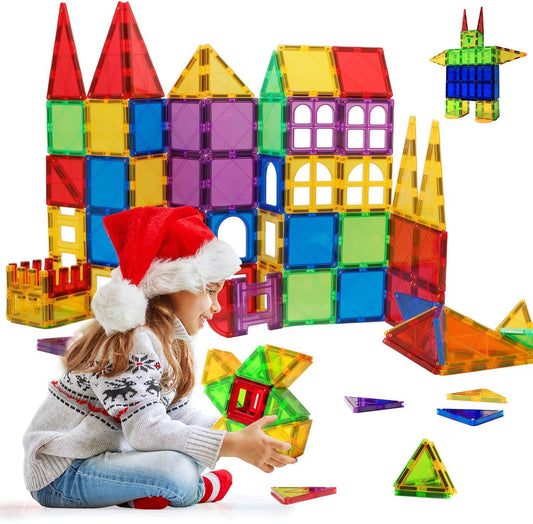 Magblock Magnetic Building Blocks Magnet Toys Magnetic Toy Magnetic Games Children's Toys for Kids Gift Boy Girl 3 4 5 6 7 8 Years Old 70 Pieces