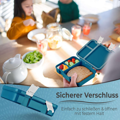 My Vesperbox – Jin - Bento Box Children - Lunchbox - extremely durable – Lunchbox – ideal for kindergarten and school (Petrol)
