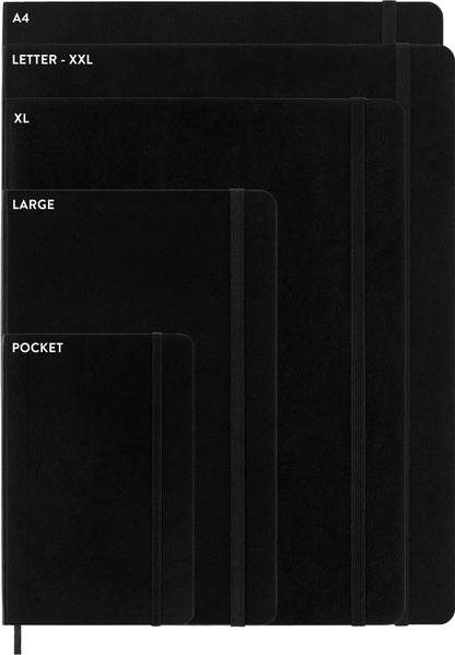Moleskine notebook with white pages, blue (Reef), large, 13 x 21 cm.