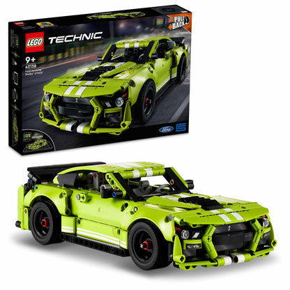 LEGO Technic Ford Mustang Shelby GT500, model car kit, toy car, race car for kids and teenagers with AR app and pull-back motor 42138