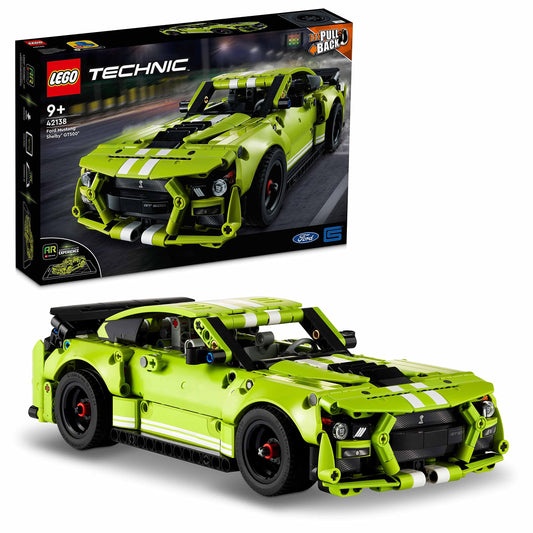 LEGO Technic Ford Mustang Shelby GT500, model car kit, toy car, race car for kids and teenagers with AR app and pull-back motor 42138