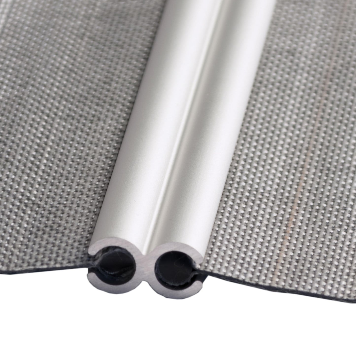 Aluminum double keder rail 1 meter keder strip Ø8mm (suitable for 5-7mm keder) - Aluminum profile keder rail for caravan motorhome - Tent awning skirt railawning rail