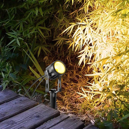 Greenclick Garden Lighting LED, 6 Set 1800LM 21m Cable Garden Lighting with Power, IP65 Waterproof Garden Light with Ground Stake, Garden Spotlight Warm White COB Garden Lamp for Outdoor Lawn Path Pond.