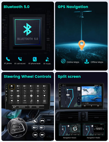 Android 14 car radio fits Hyundai i20 2010-2014 - 9 inch with GPS navigation - supports DAB/USB/Carplay/WiFi/4G/MirrorLink/SWC/AUX/Bluetooth/FM/RDS.