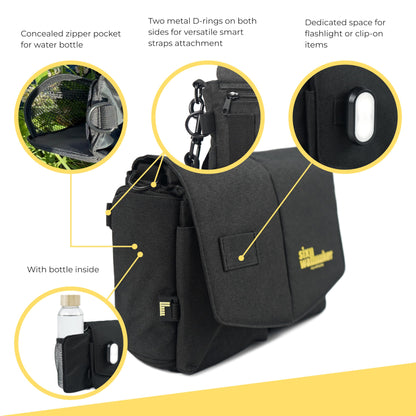 Arrivly SixWalker Treat Pouch for Dogs with Magnetic Closure, Practical Dog Training Treat Bag, Multifunctional Treat Pouch for Dogs with Removable Inner Pocket (Black)