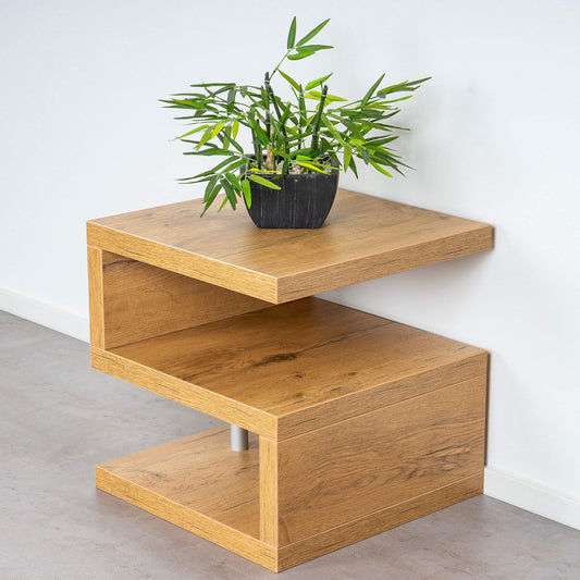 levandeo coffee table Sigi wild oak B x H x D: 44x44x44cm Wooden side table No assembly Fixed glued Living room table