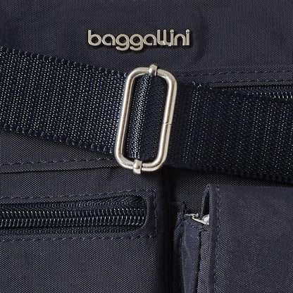 Baggallini women's crossbody bag, 27.9 X 22.9 X 11.4 cm, RFID hobo bag Modern Everywhere Bag, French Navy