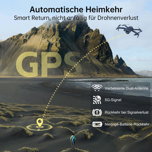 CHUBORY X10 PRO GPS Drone with Camera for Adults 4K UHD, 90 minutes flight time, 1000 meters control range, automatic return, follow mode, brushless motor, 5G RC Quadcopter for beginners.