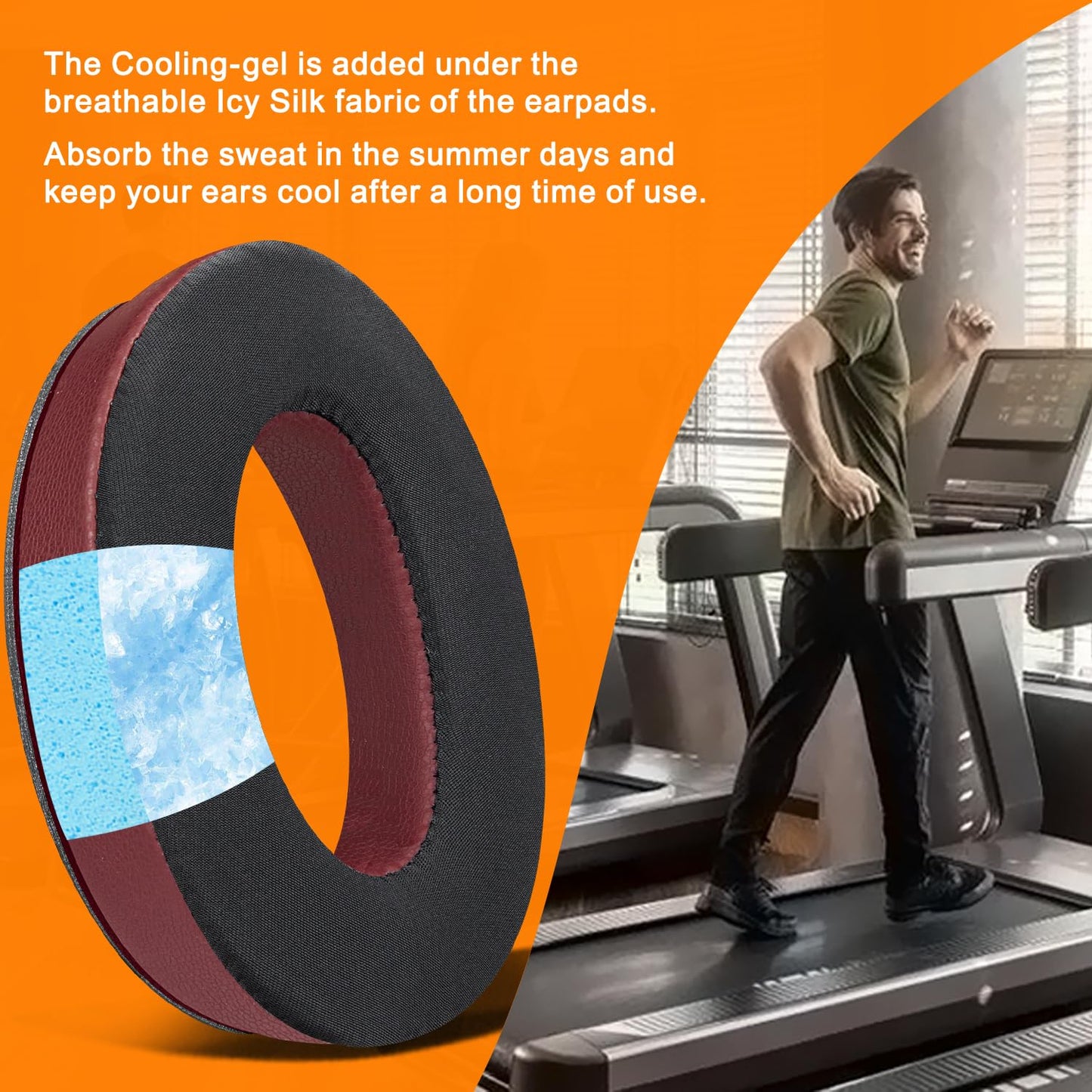 SOULWIT Cooling Gel Replacement Pads for Bose QuietComfort 45 (QC45)/QuietComfort SE (QC SE)/New Quiet Comfort Wireless Over-Ear Headphones, earphones with high-density noise isolation foam.