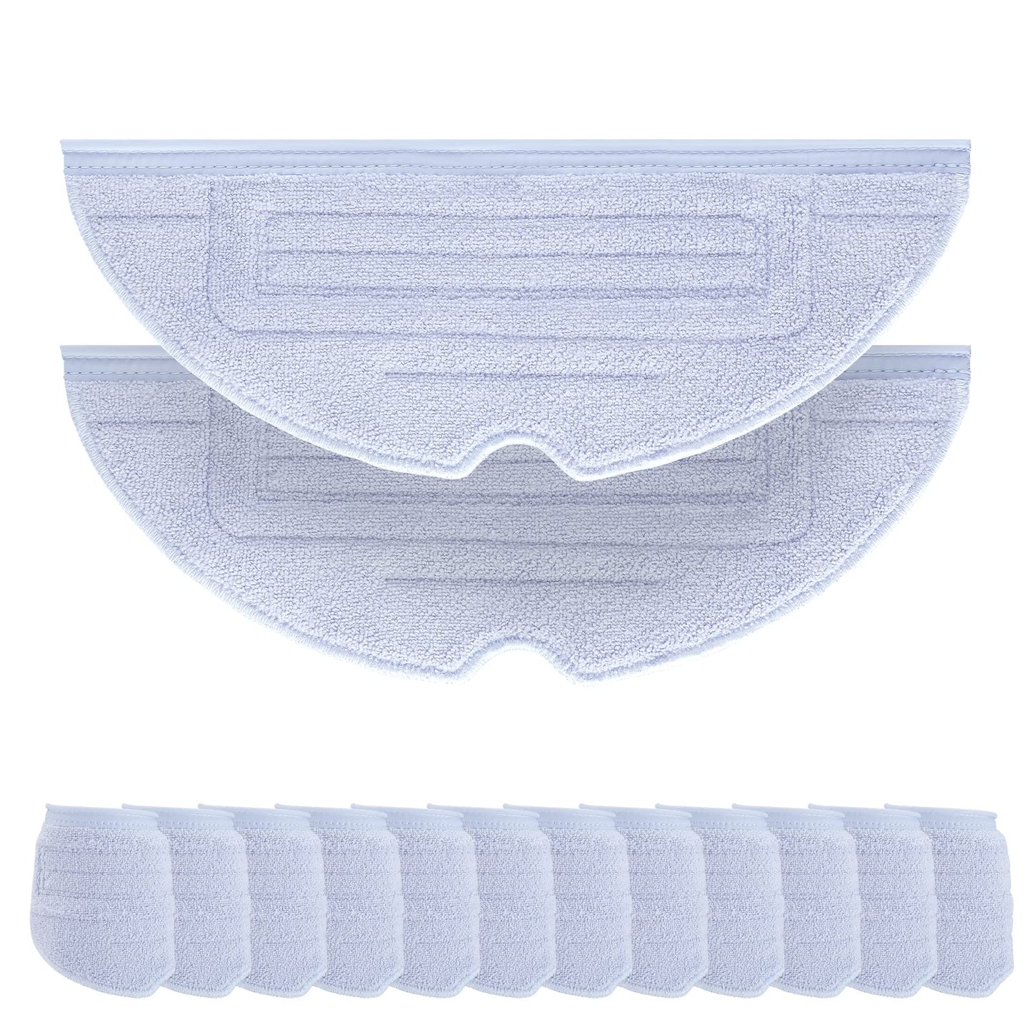 12 Piece Cleaning Cloth Accessory Kit for Roborock S8 / S8+ / S7 MaxV / S7 MaxV Plus / S7 MaxV Ultra / S7 Pro Ultra / S7 / S7+ Robot Vacuum Microfiber VibraRise Mop Cloth Replacement (Blue Gray)