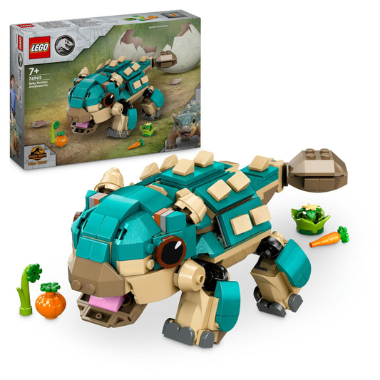 LEGO Jurassic World Baby Bumpy: Ankylosaurus, buildable toy dinosaur for fans of Jurassic World: Camp Cretaceous, gift for boys and girls aged 7+ 76962