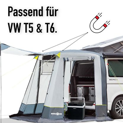 Brunner rear tent Comet 200 x 200 x 205 cm, one size, Grey/dark grey