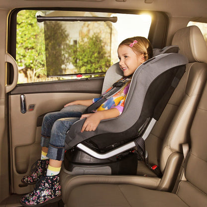 Munchkin Car Sun Shades, 2-pack, removable vehicle sunshades for maximum UV protection, with heat indicator, fits most cars, essential travel and baby car accessory.