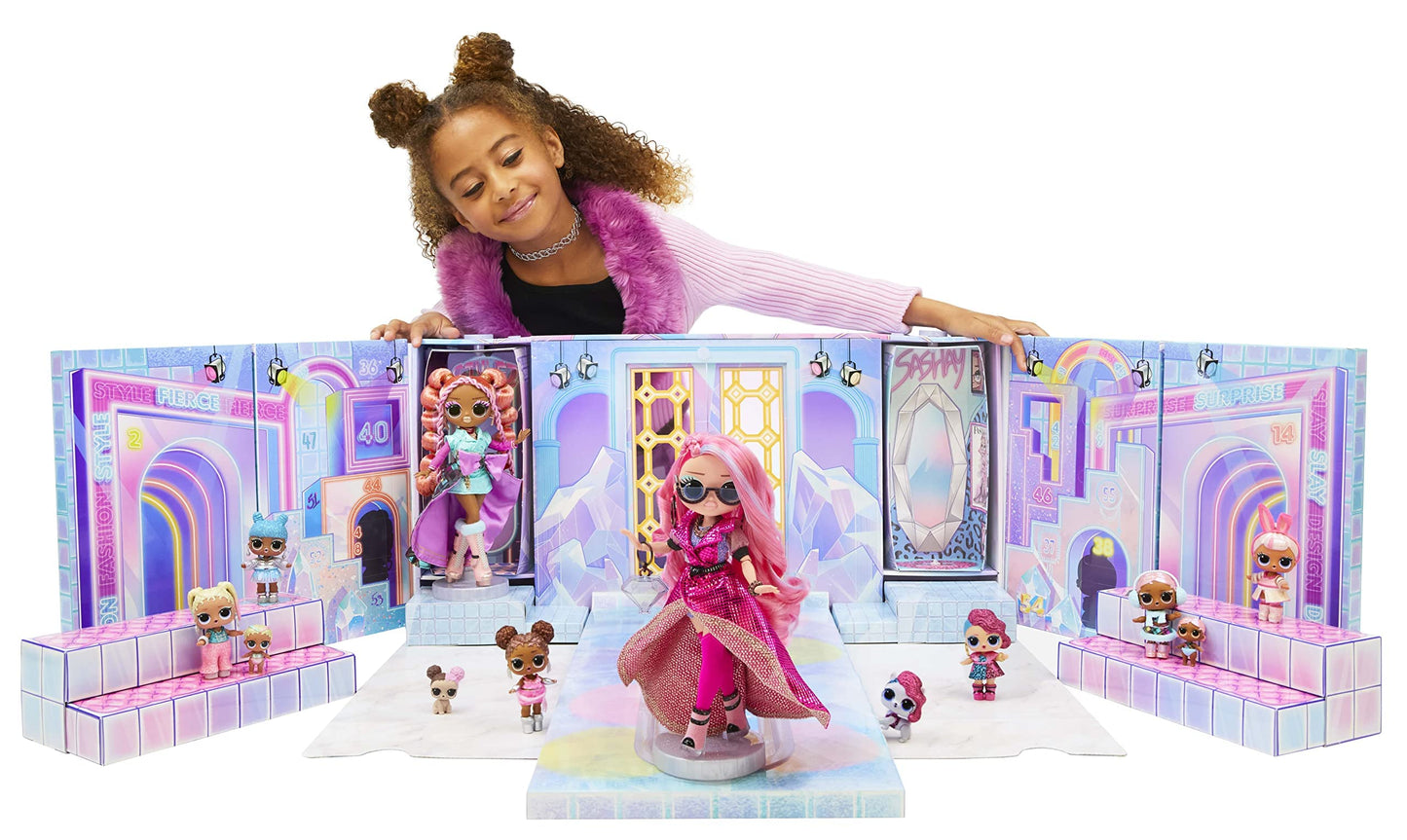 L.O.L. Surprise! Fashion Show Mega Runway - 4-in-1 playset with 80 surprises - 12 dolls, fashion, accessories & more - 1500+ mix & match looks - Collectible - For kids ages 4 and up.
