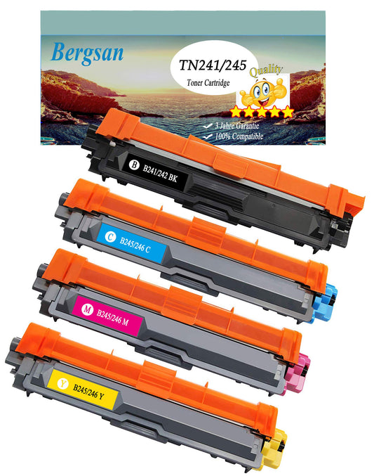 Mountain 4 Toner XL compatible with Brother TN-241 TN-245 for Brother DCP-9015CDW, DCP-9020CDW, MFC-9140CDN, MFC-9330CDW, MFC-9340CDW, HL-3140CW, HL-3150CDW, HL-3170CDW