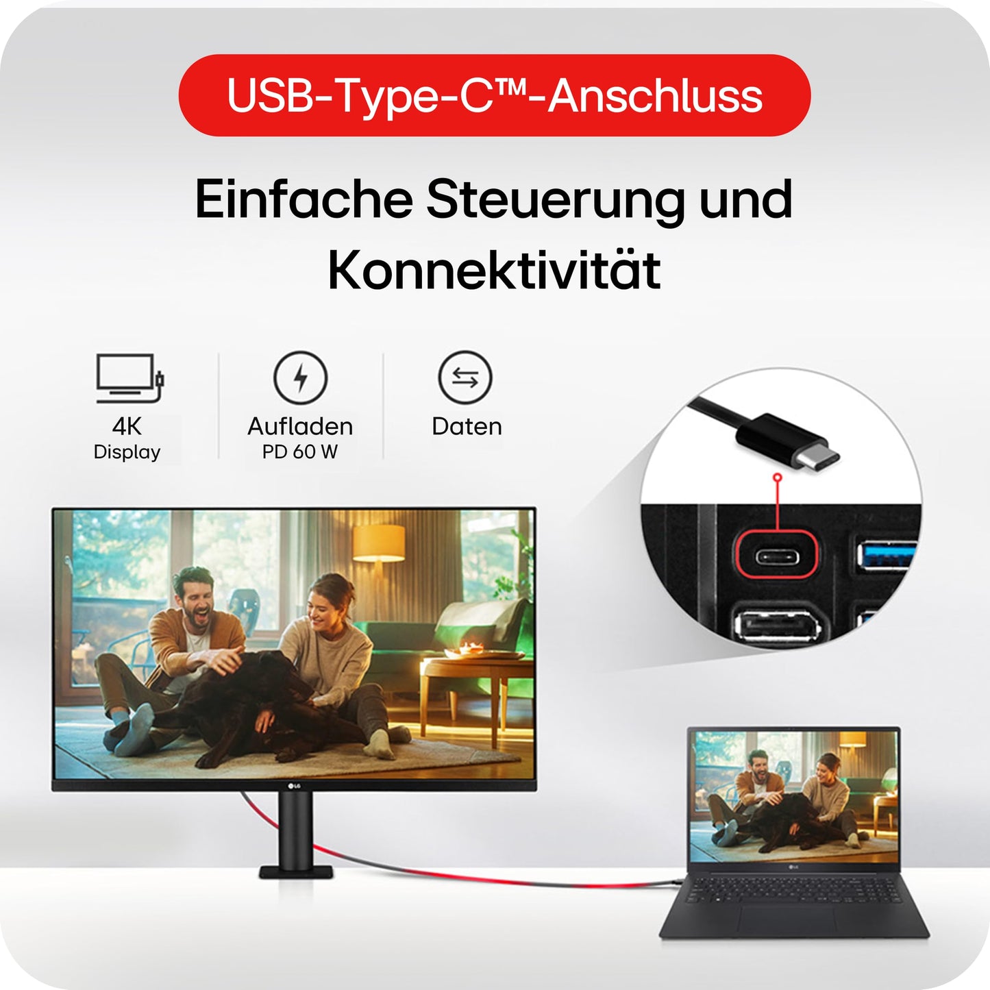 LG 32UN880K Monitor 32 inch Ultra HD 4K Ergo, IPS, 3840x2160, HDR 10, DCI-P3 95%, Ergo Stand adjustable in all directions, 10W Stereo speakers